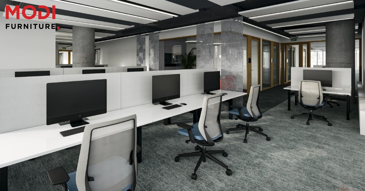 compact home office furniture setup