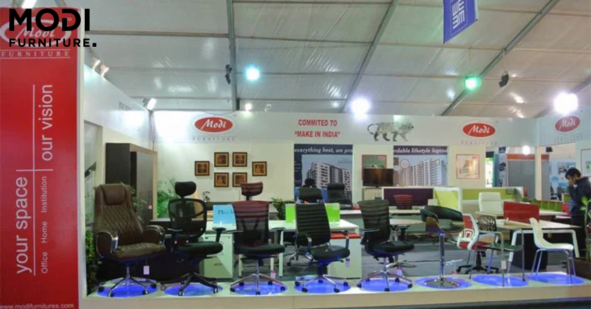 office chair manufacturing facility display