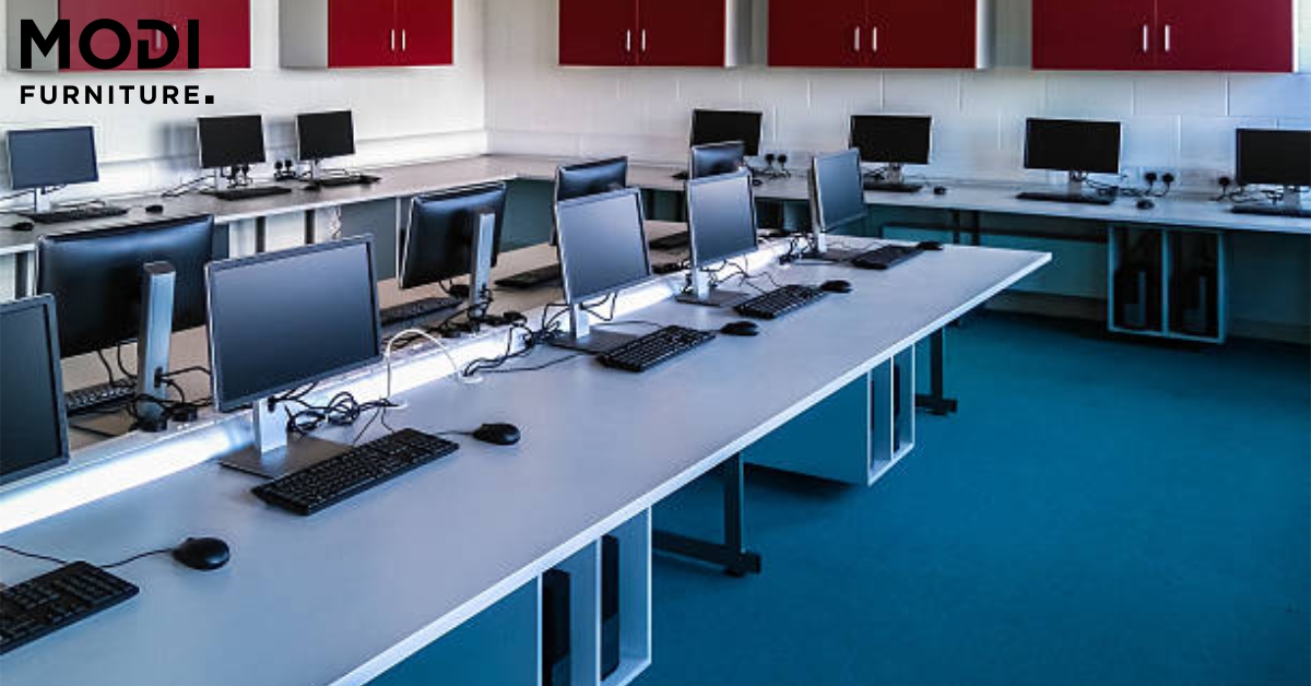 computer lab desks and seating