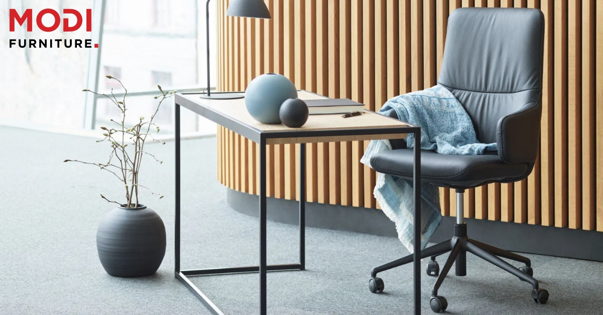 ergonomic office workstation setup