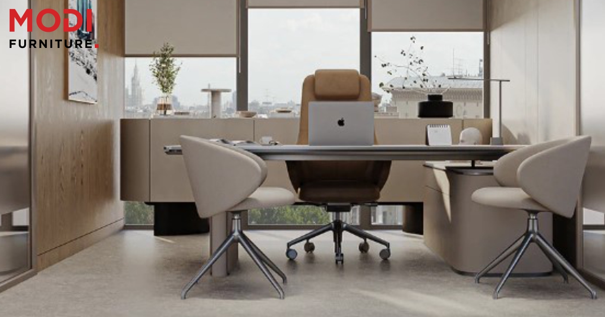 office workstation setup with monitors