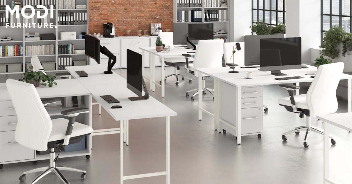 open office workstation furniture layout