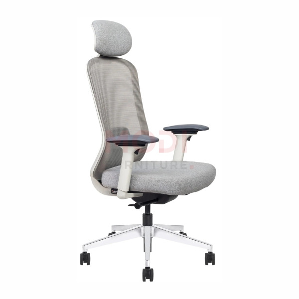 Mesh High-Back Executive Chair with Adjustable Lumbar & Headrest