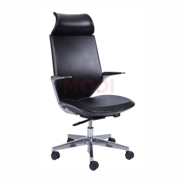 Mesh High-Back Executive Chair with Adjustable Lumbar & Headrest