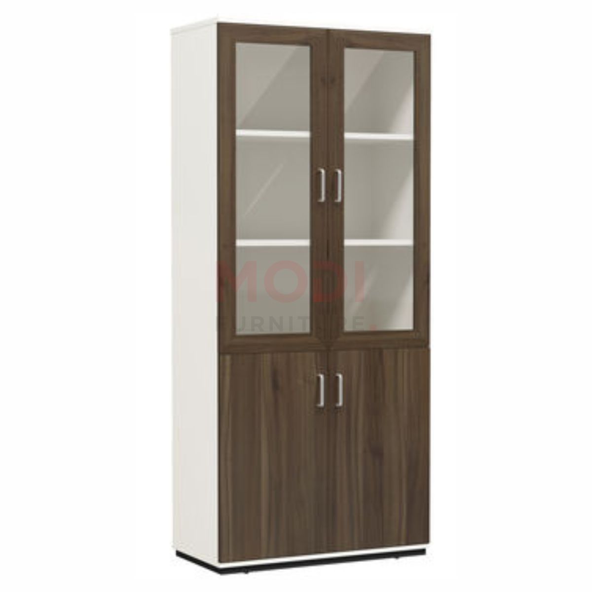 Half Glass Wooden Almirah – Office Display & Storage Cabinet