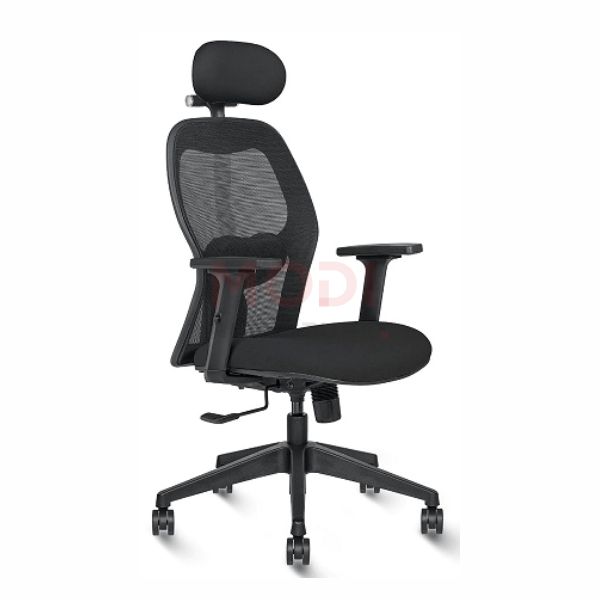 Mesh High-Back Executive Chair with Adjustable Lumbar & Headrest