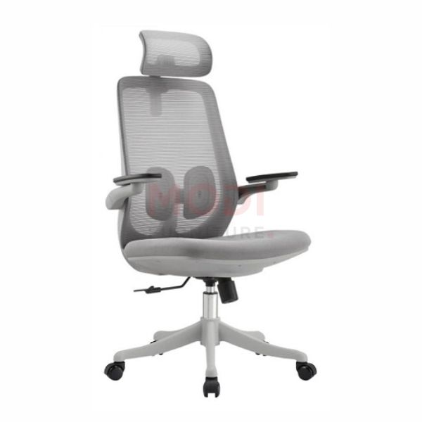Mesh High-Back Executive Chair with Adjustable Lumbar & Headrest