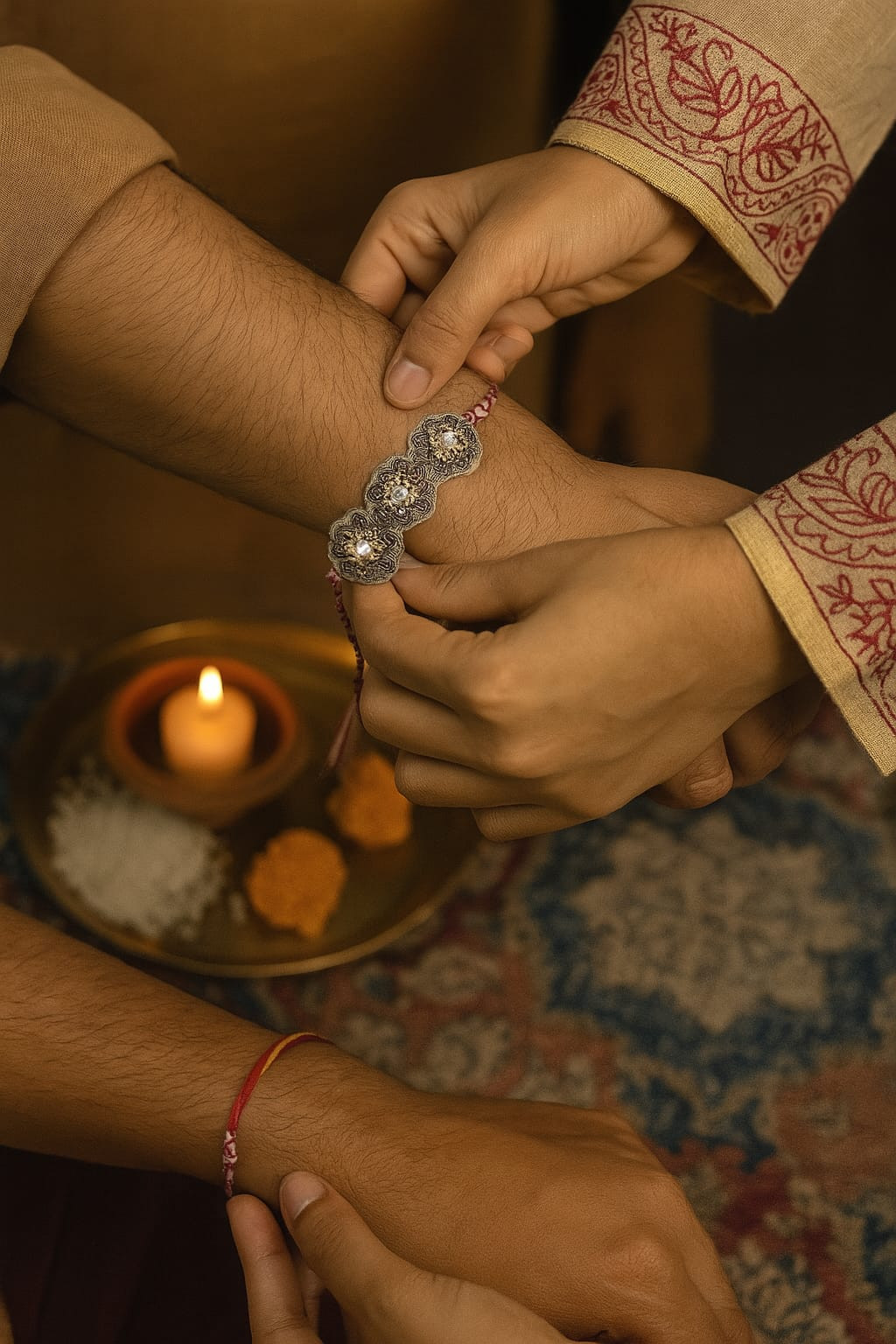 Floral Trio Rakhi