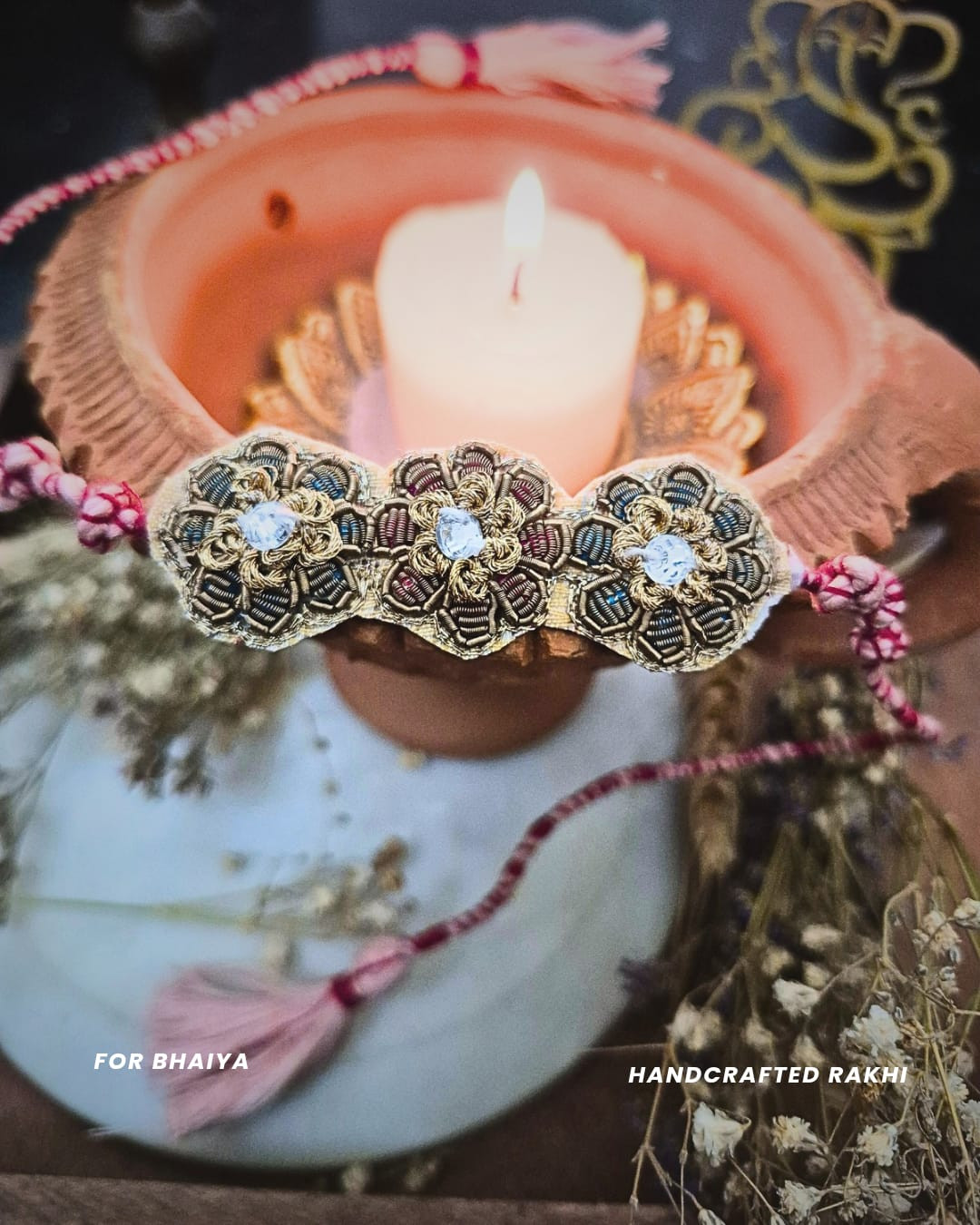 Floral Trio Rakhi