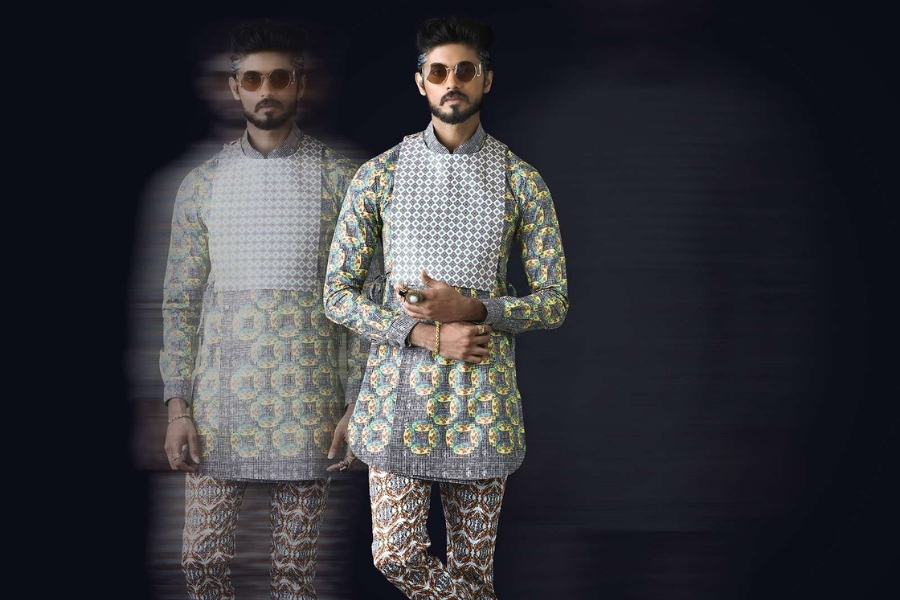 Tomorrow's Stars! Ajay Kumar stands out at Lakmé Fashion Week Winter/Festive 2015 with bold kaleidoscopic prints and contemporary menswear, marking a strong GenNext debut among India’s emerging designers.
