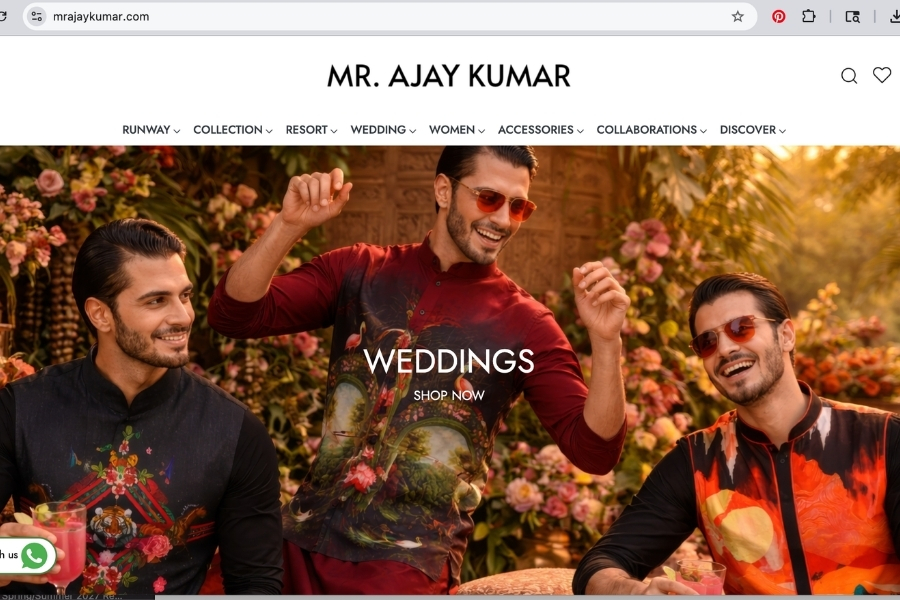 Mr. Ajay Kumar Expands Online | Luxury Menswear E-commerce Launch India