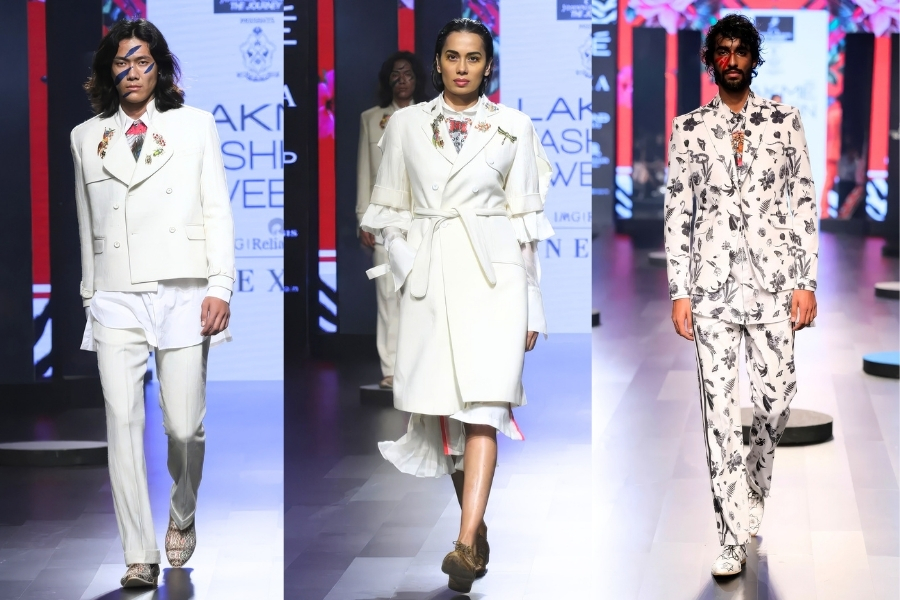 From florals to geometrics, explore statement menswear redefining contemporary Indian runway fashion.