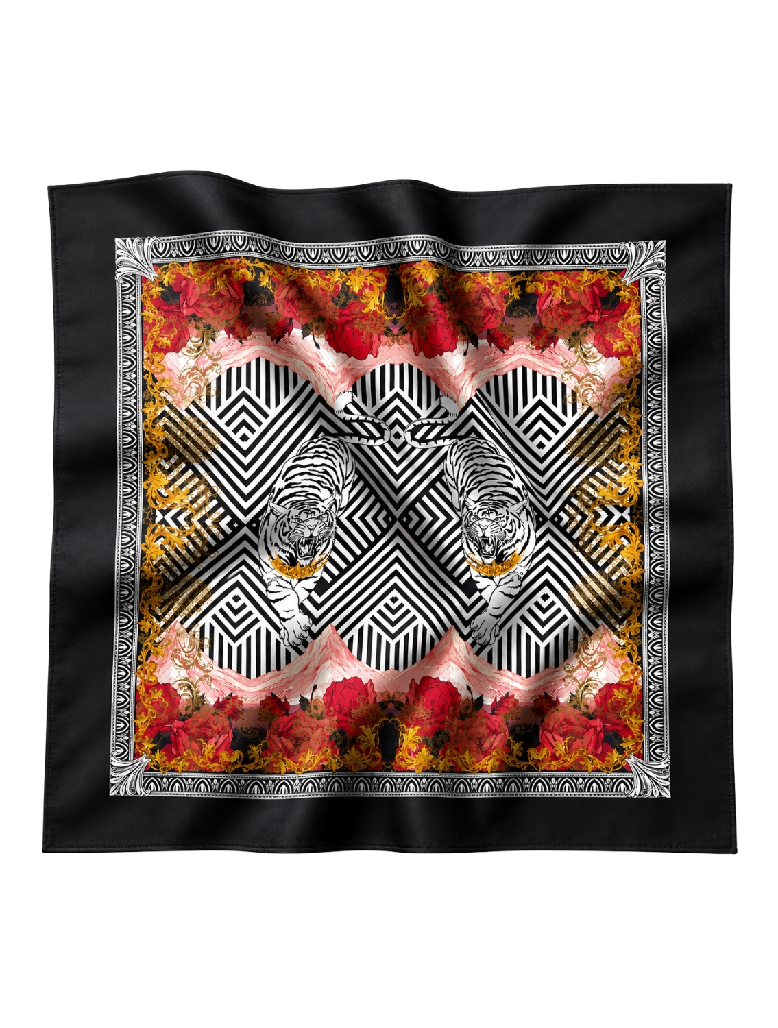 Dual Tiger Pocketsquare