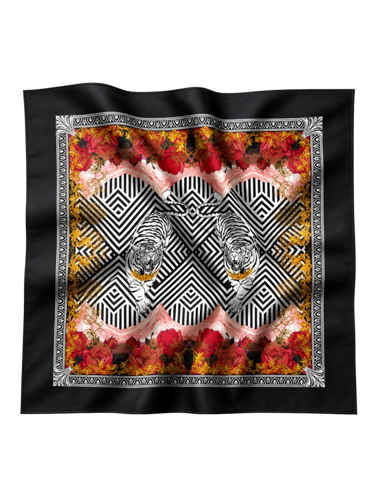 Image of Dual Tiger Pocketsquare