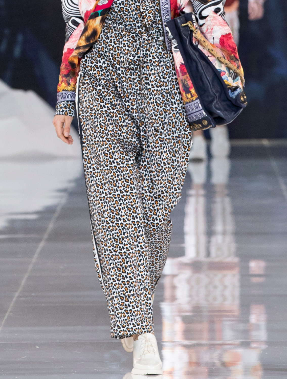 Leopard Printed Paperbag Pants