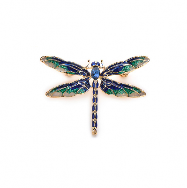 Blue Dragonfly Brooch
