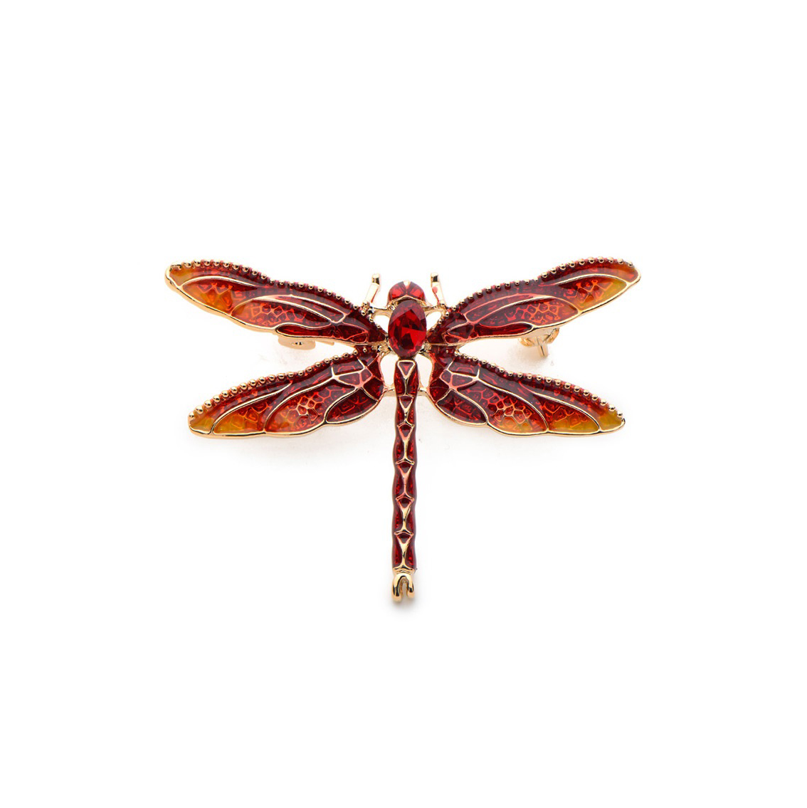 Red Dragonfly Brooch
