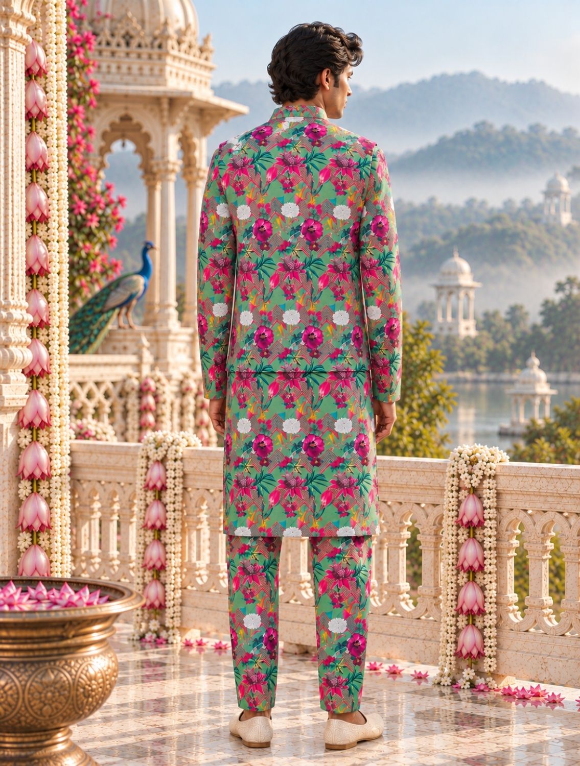 Sayan Lotus Linen Bundi