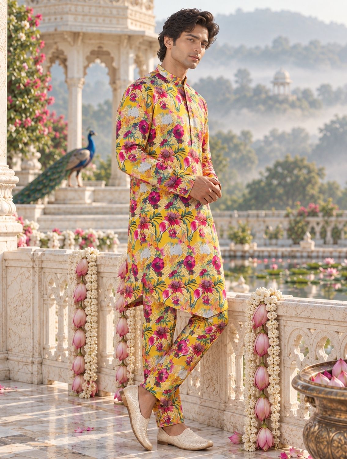 Arhaan Printed Linen Coord Set