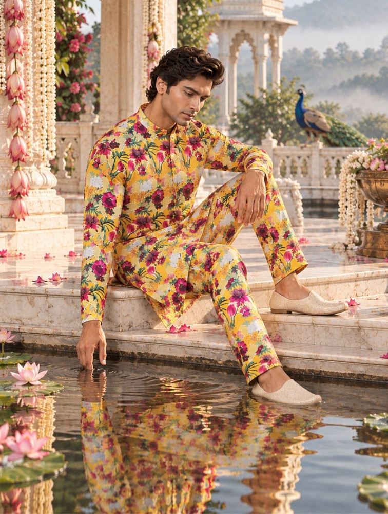 Image of Arhaan Printed Linen Coord Set