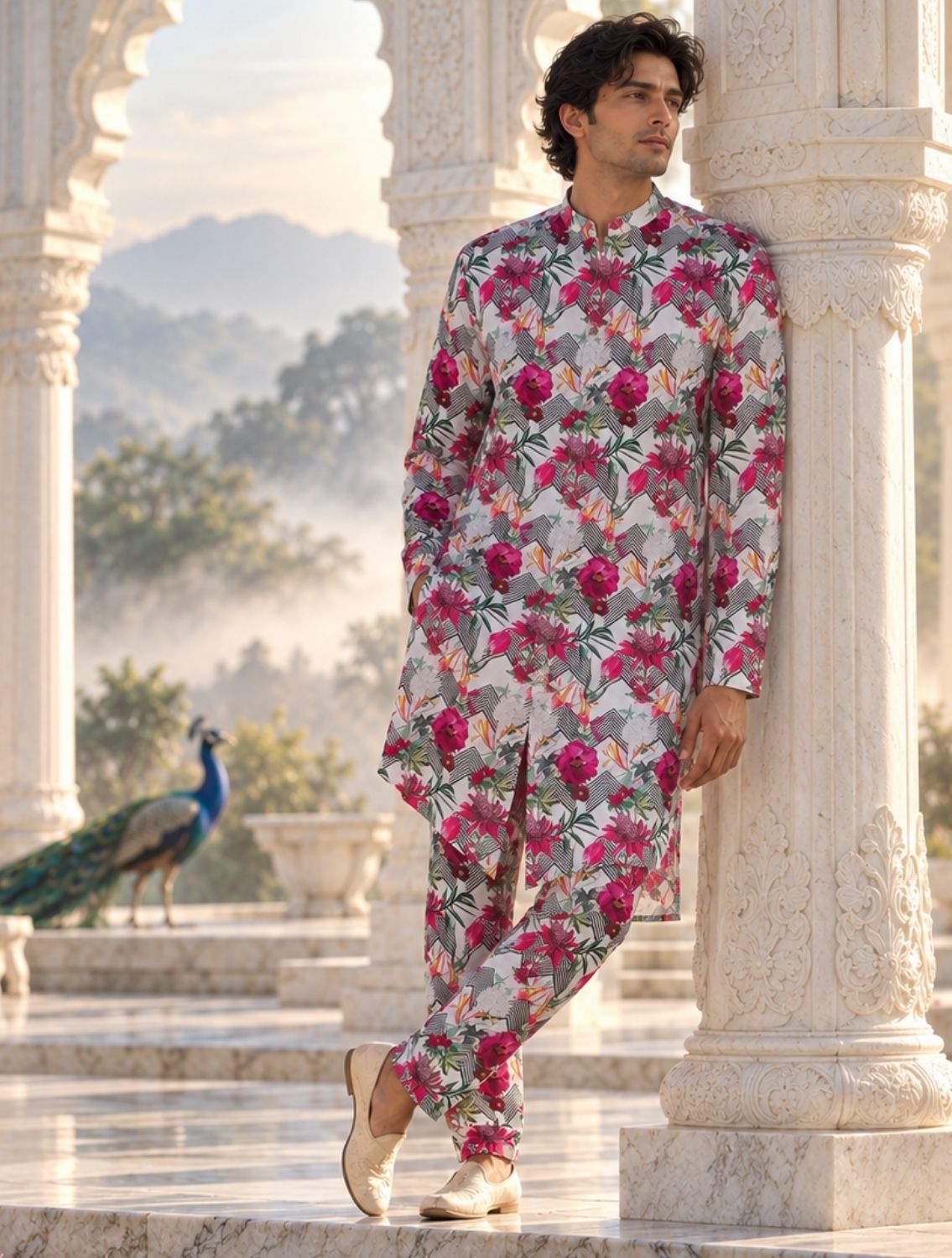 Arz Printed Linen Coord Set