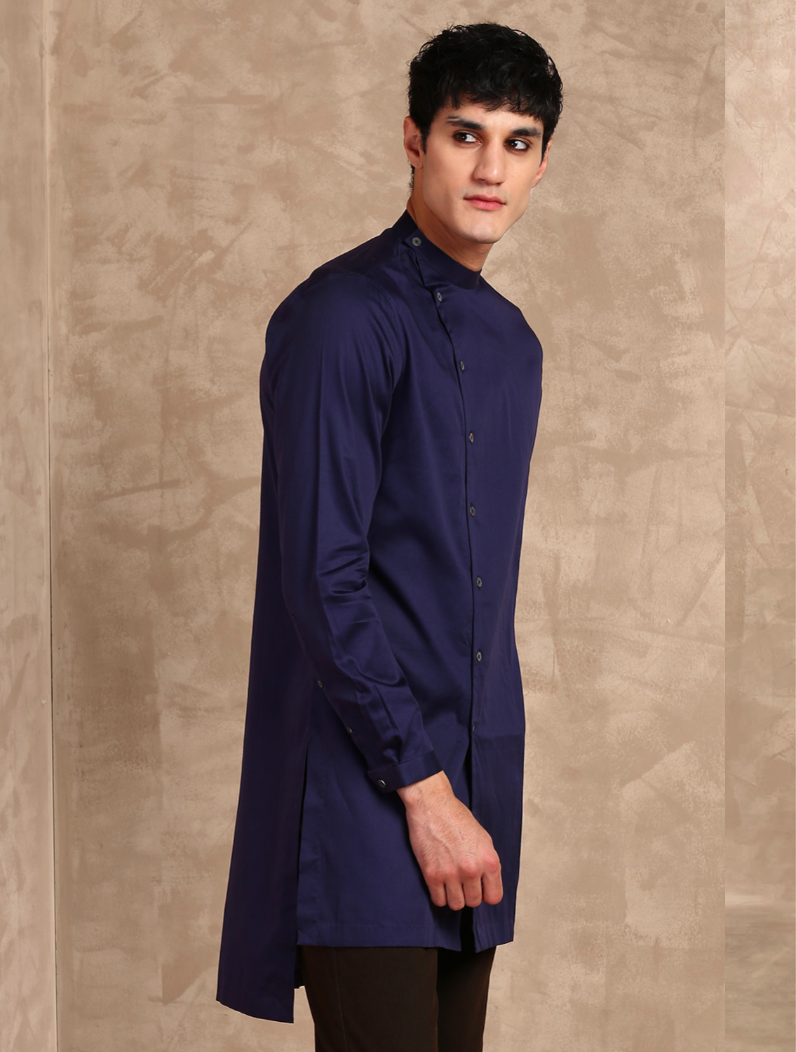 Amaranth Navy Kurta Shirt