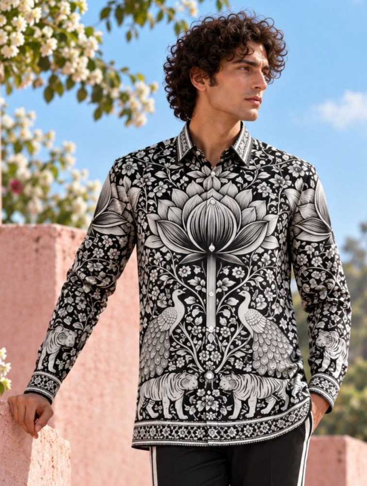 Image of Phlick Festive Printed Shirt