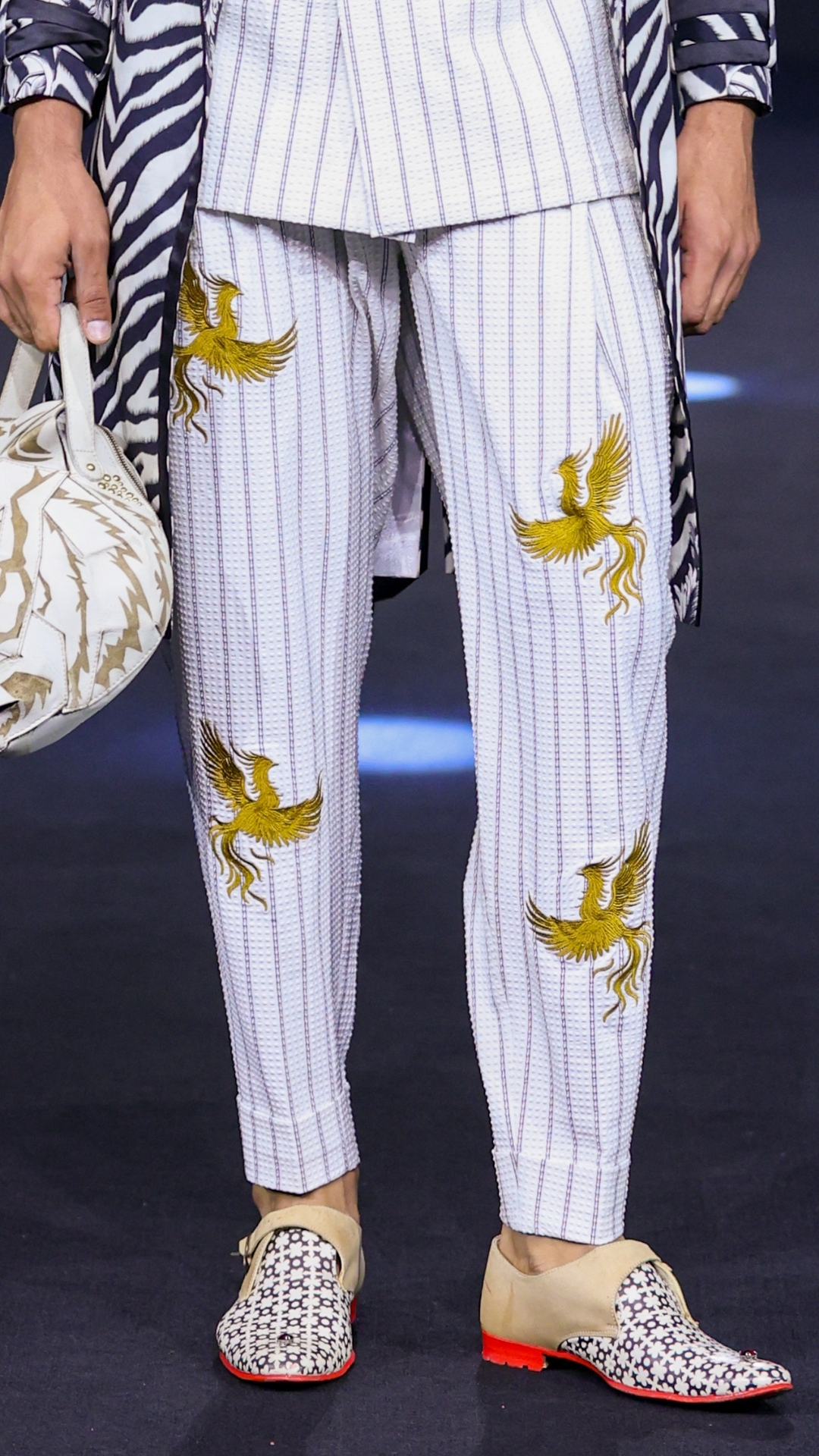 Rising Phoenix Embroidered Pants