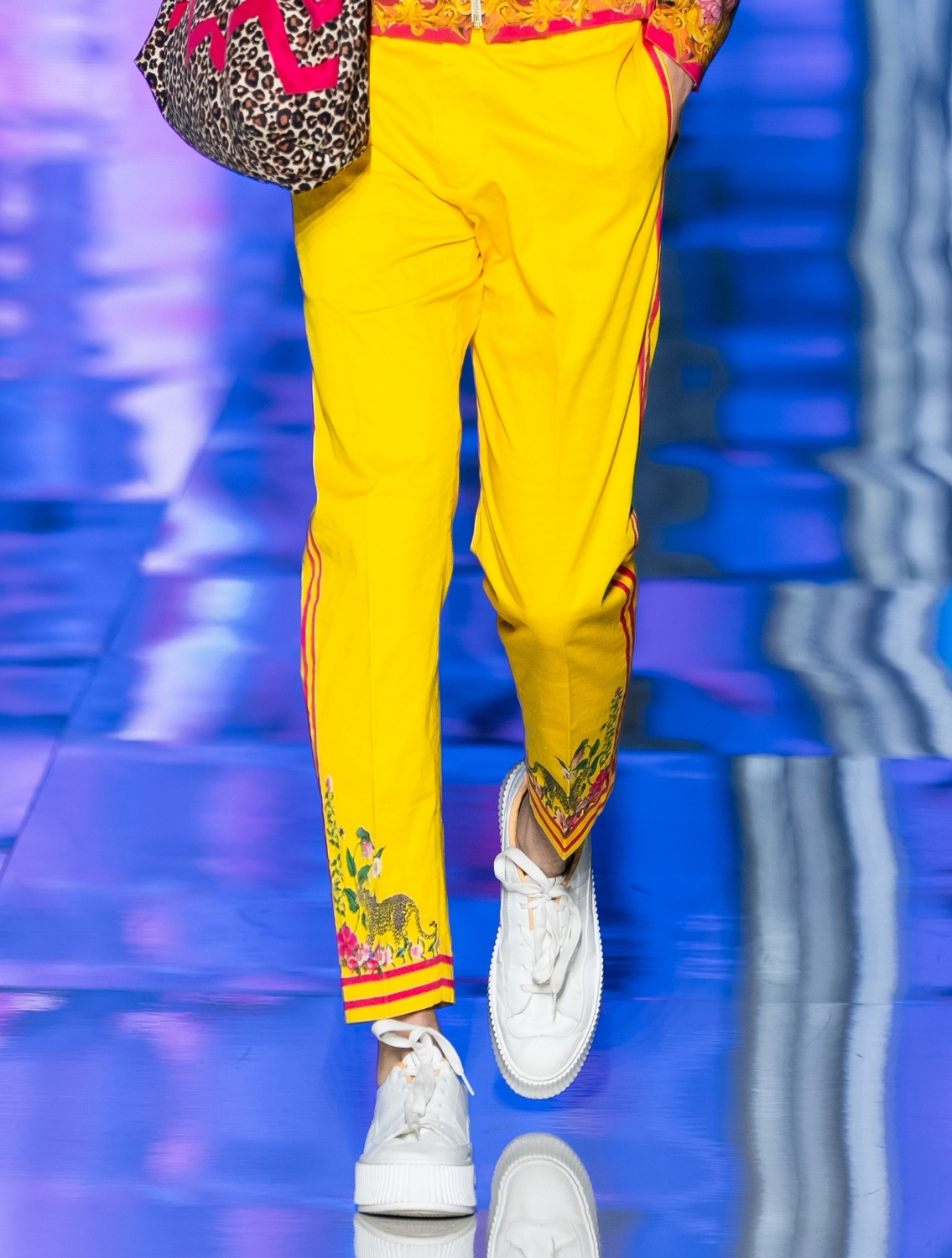 Yellow Leo Side Striper Pants