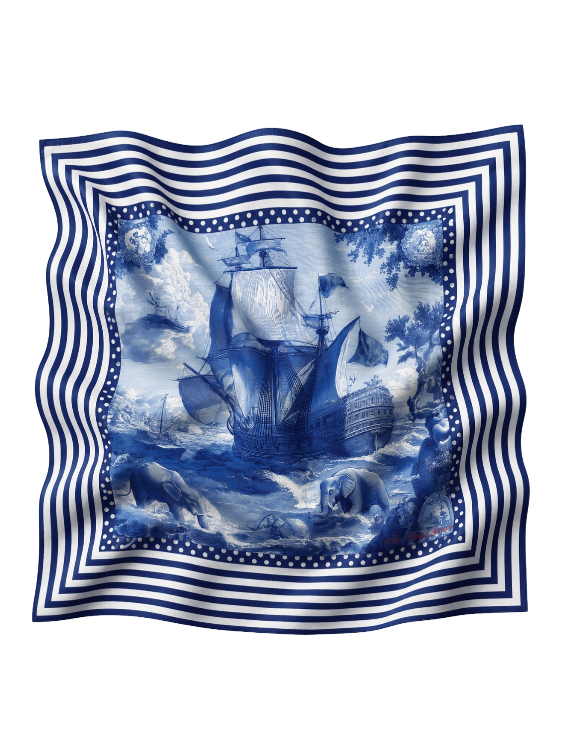 Blue Voyage Pocketsquare
