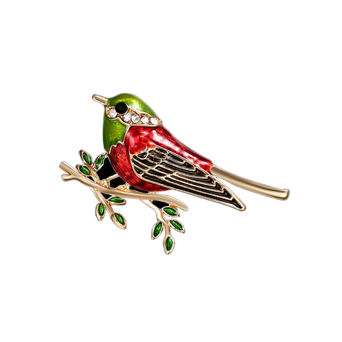 Green Oriole Bird Brooch