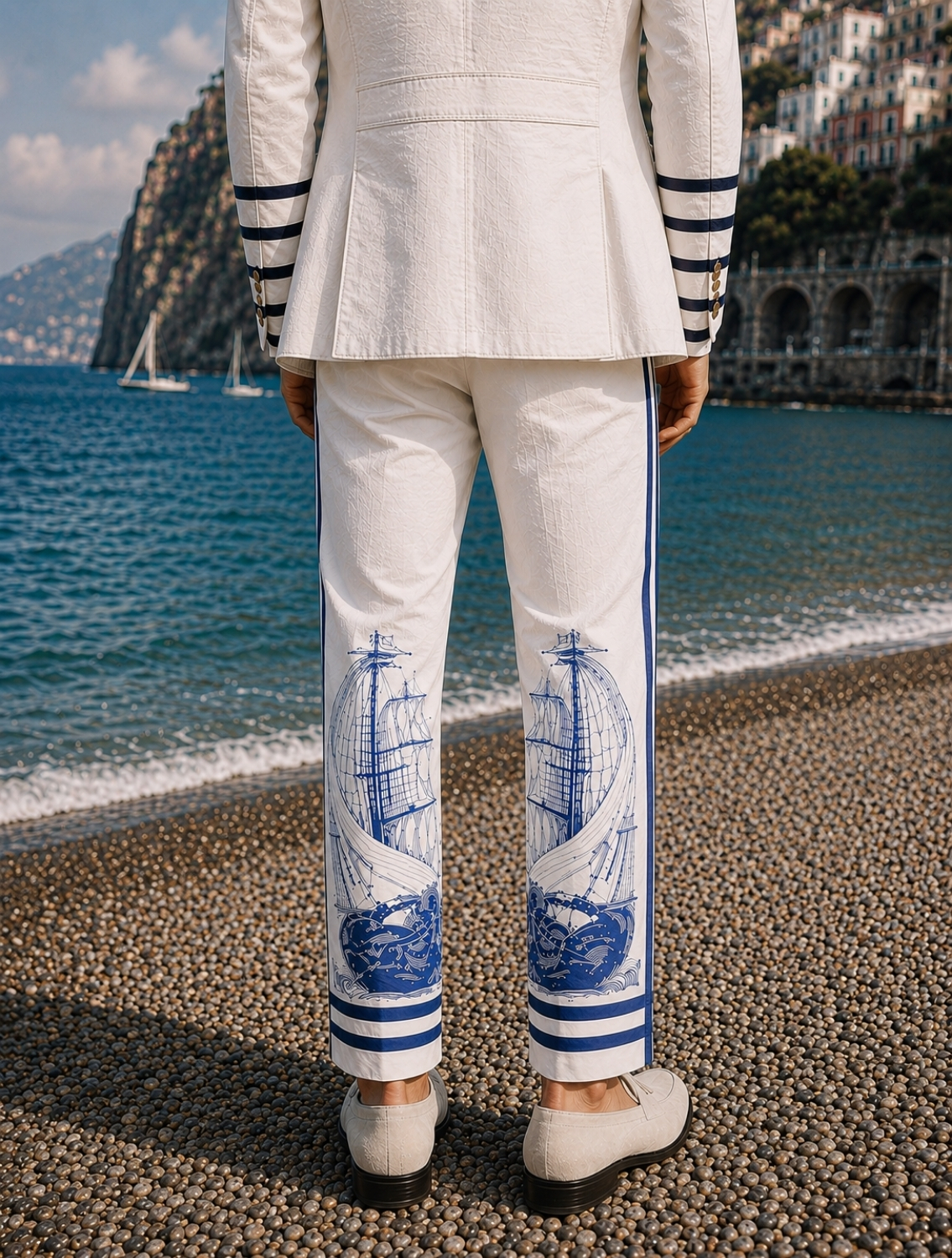 Sailor Engineered Printed Trousers