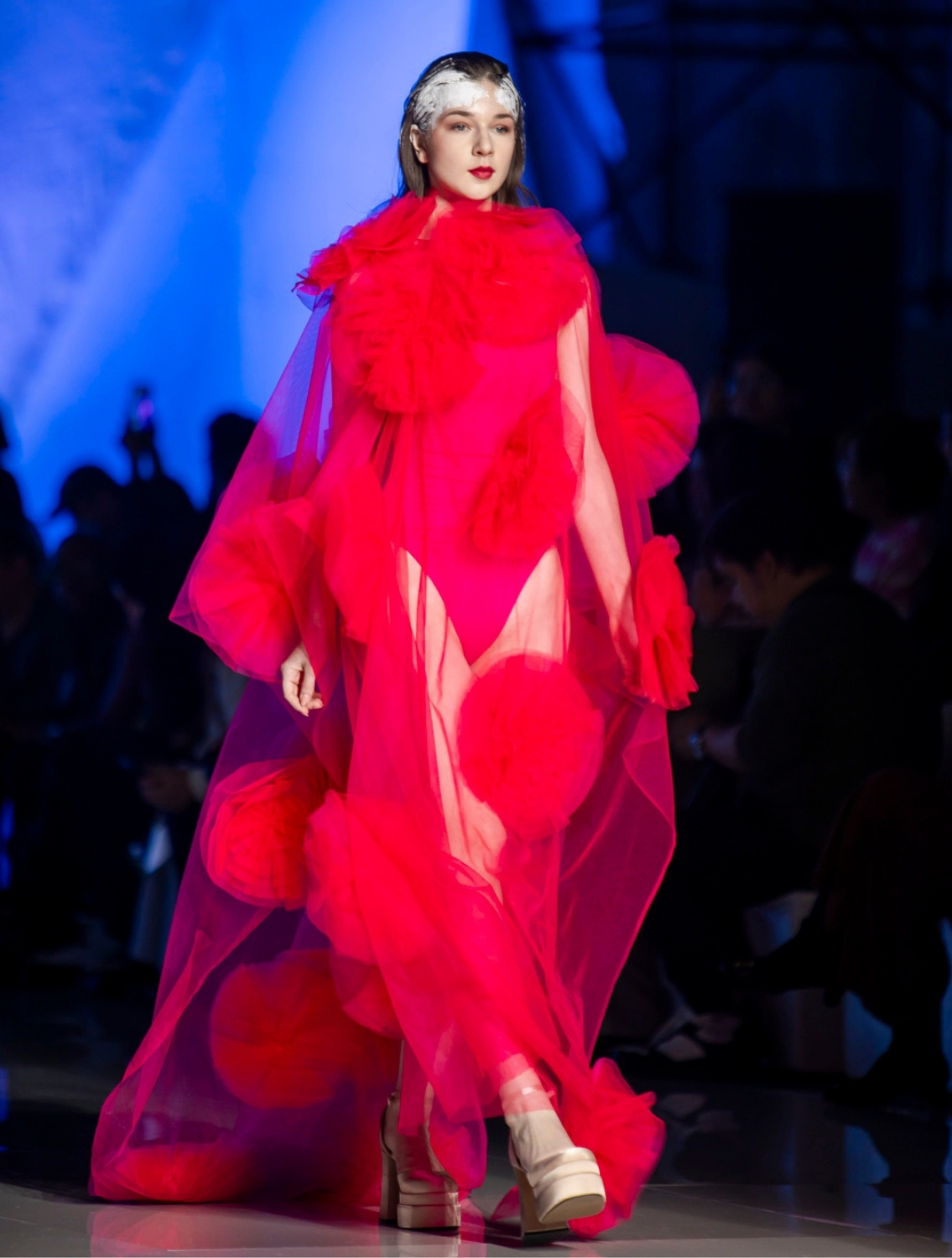 Roosi Couture Pink Net Dress