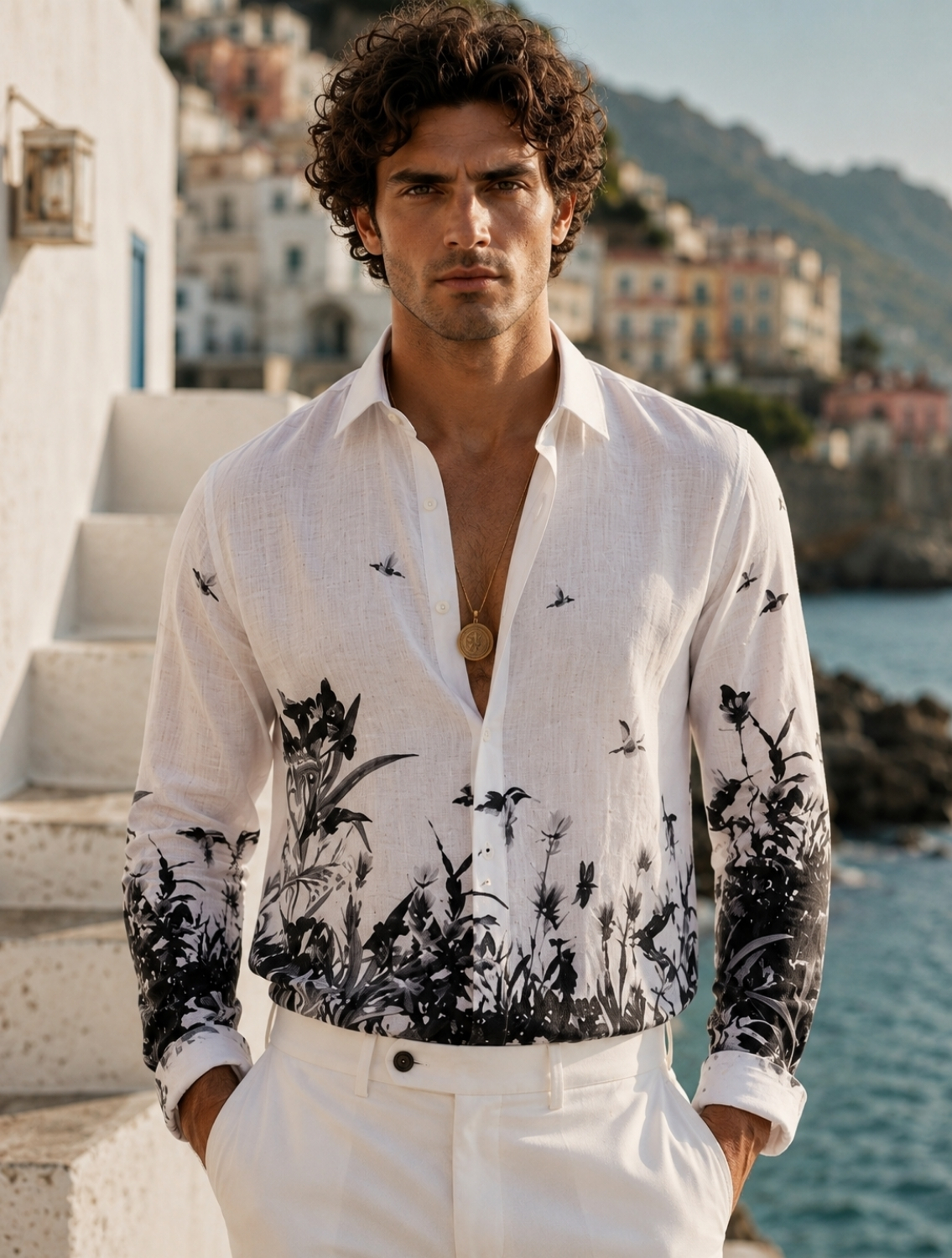 White Garden Linen Shirt