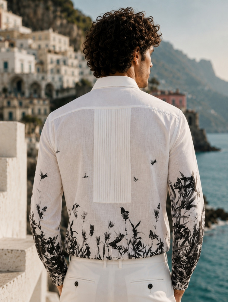 Image of White Garden Linen Shirt