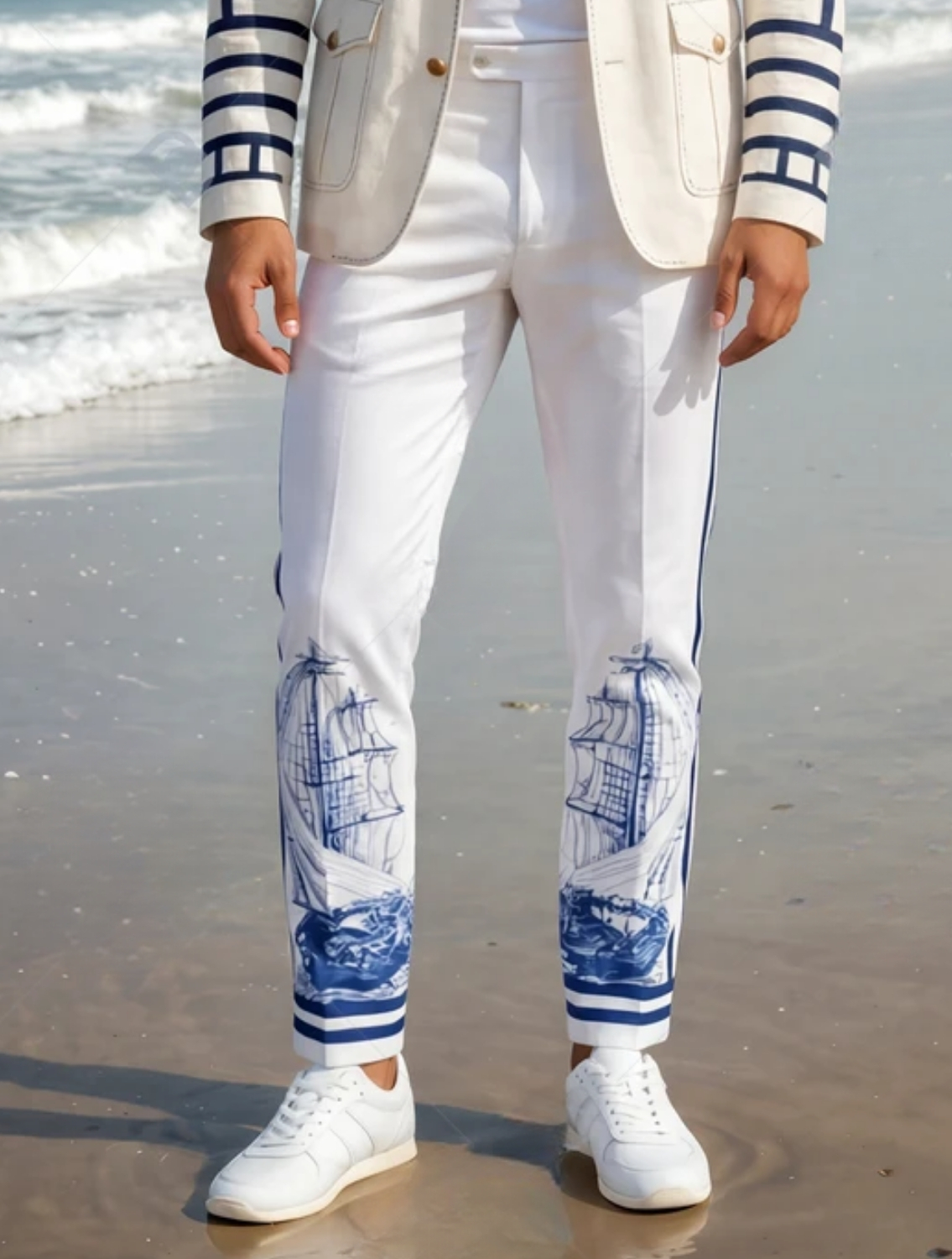 Sailor Engineered Printed Trousers