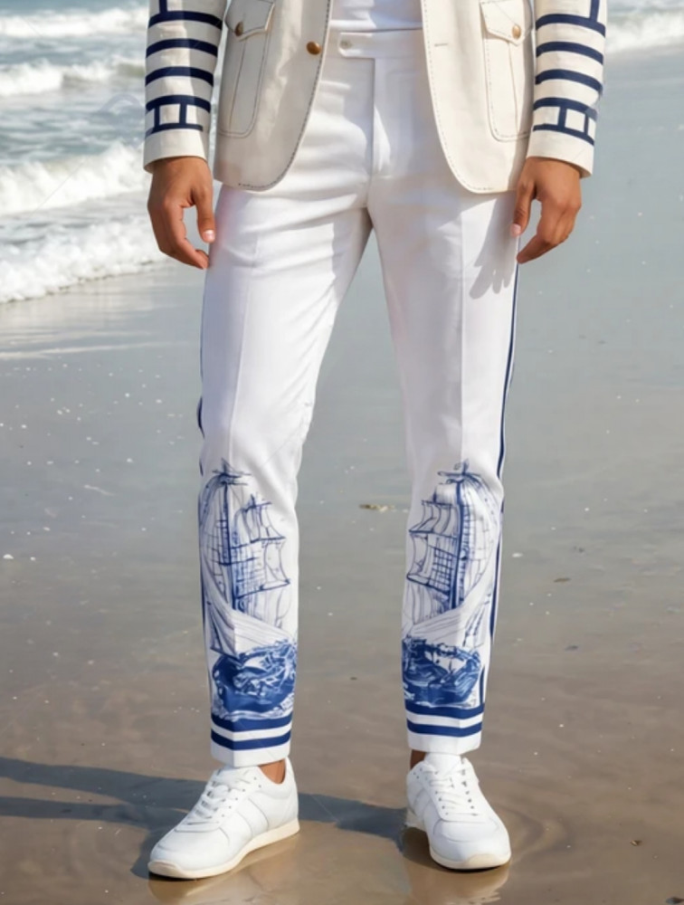 Image of Sailor Engineered Printed Trousers
