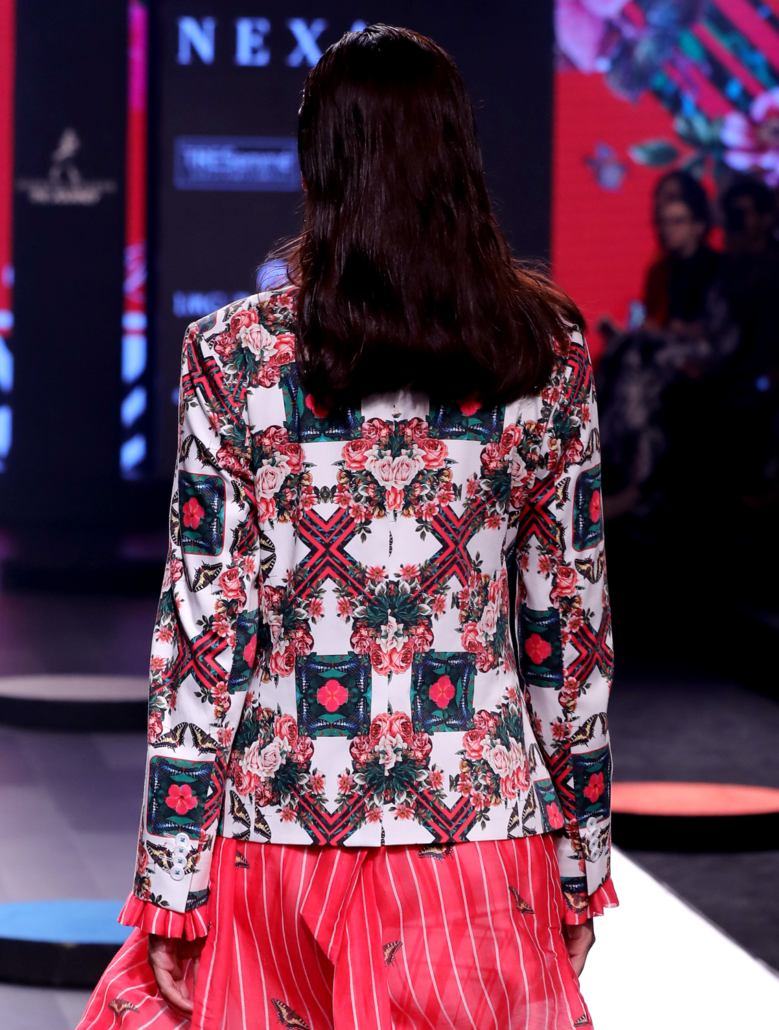 Persica Printed Blazer by Mr Ajay Kumar back