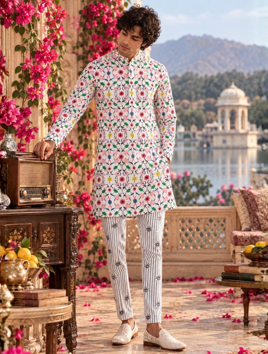 Basu Lotus Linen Coord Set