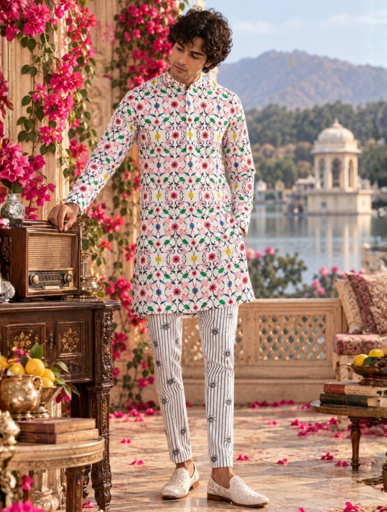 Image of Basu Lotus Linen Coord Set