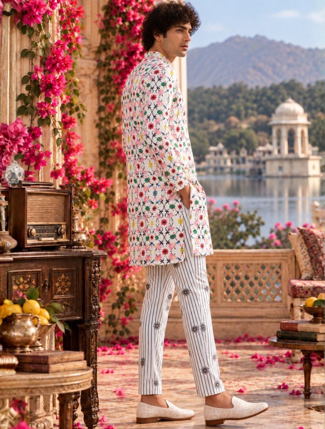 Basu Lotus Linen Coord Set