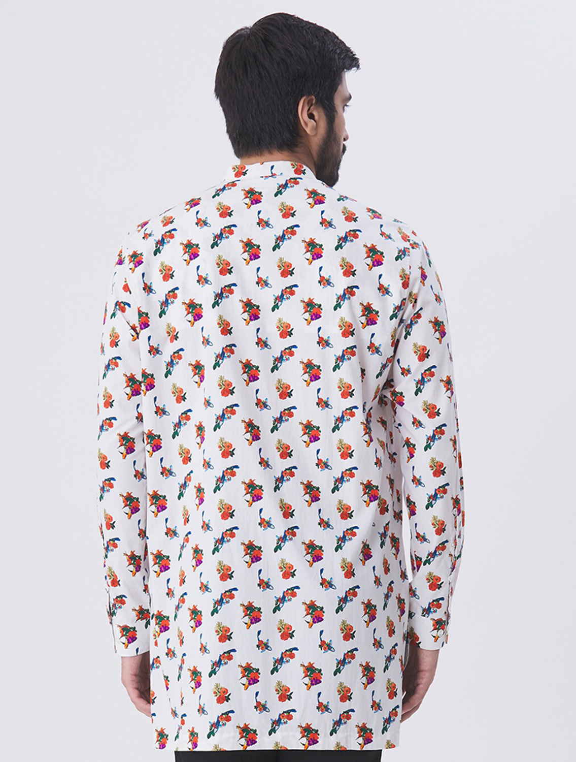 Oliver Mandarin Collar Printed Shirt
