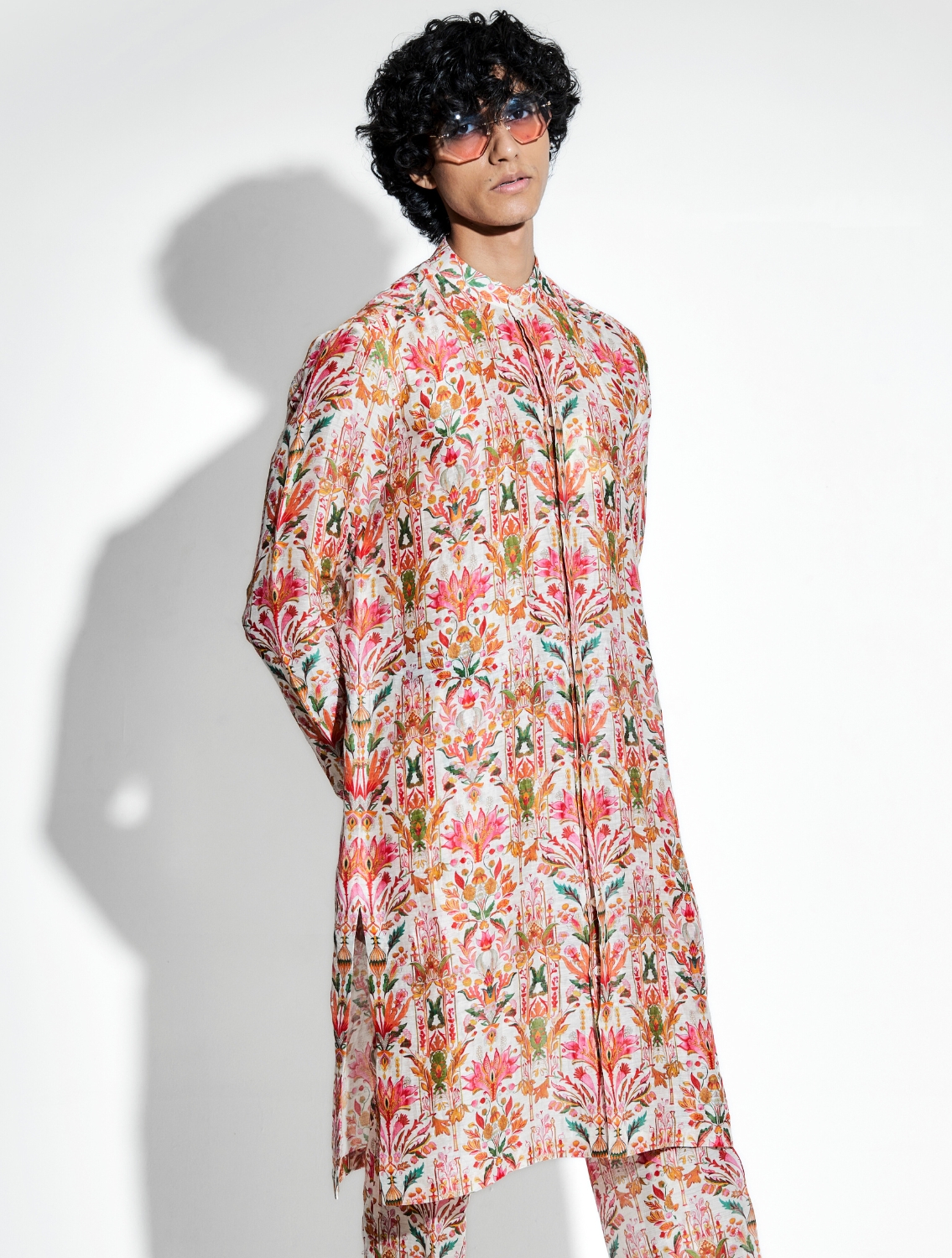 Swetambar Printed Silk Linen Coords