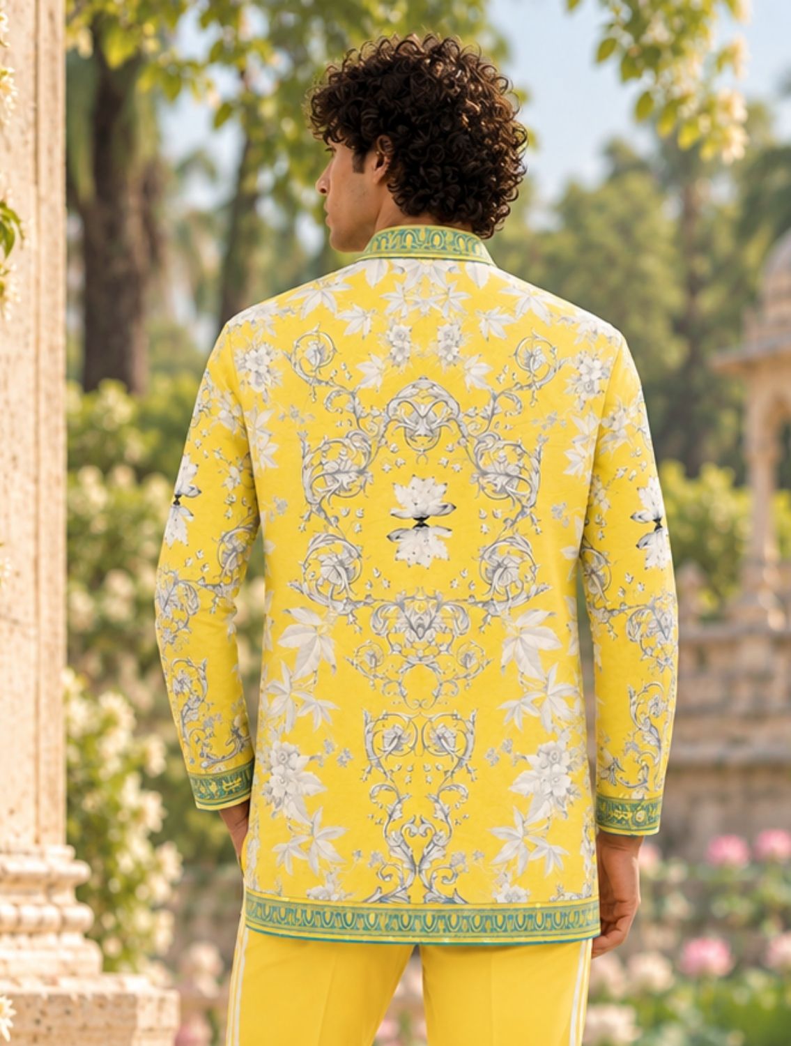 Rahasya Yellow Printed Shirt