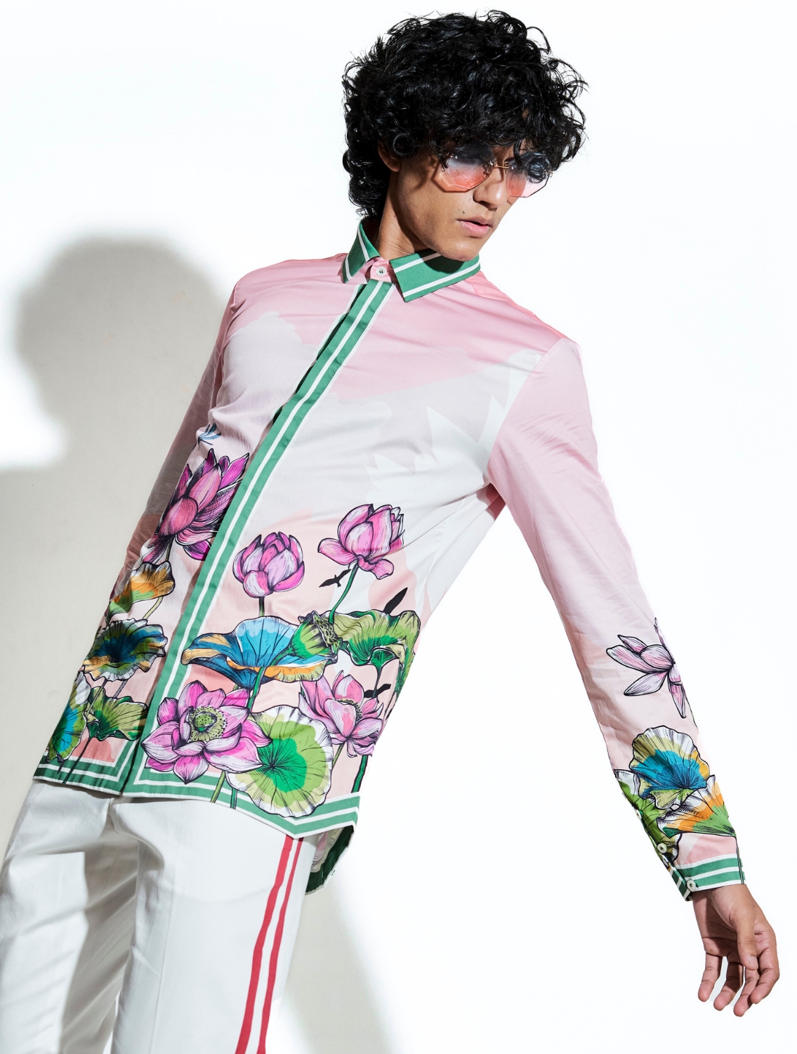 Lotus Blume Turq Signature Printed Shirt