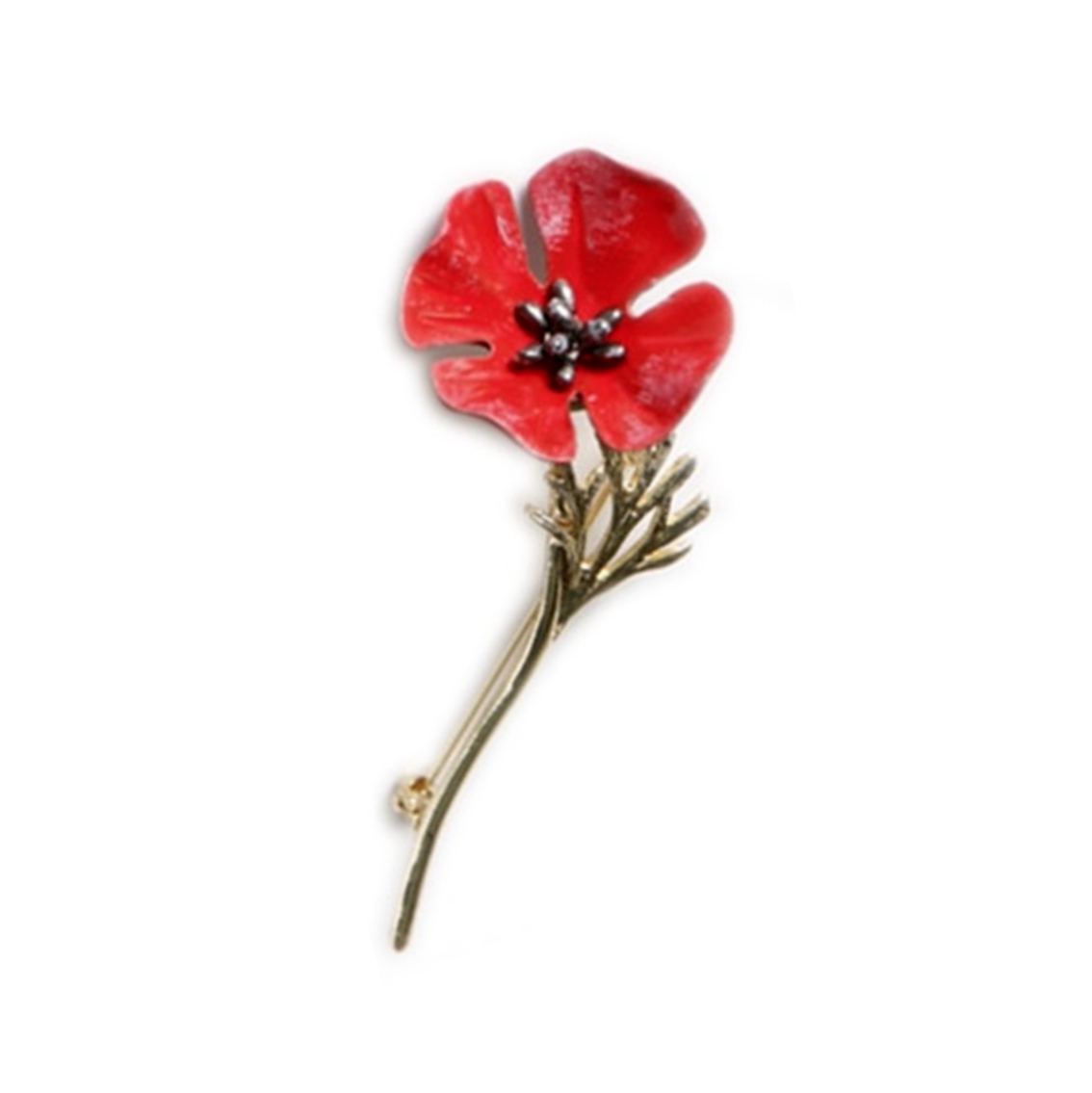 Poppy Floral Brooch