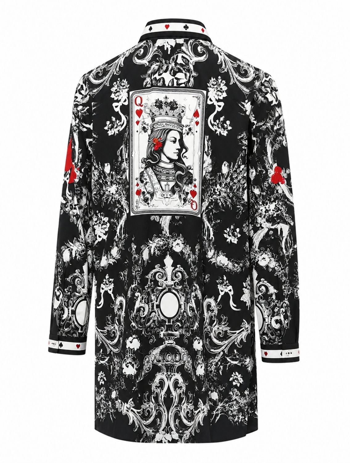 Queen Black Engineered Printed Kurta