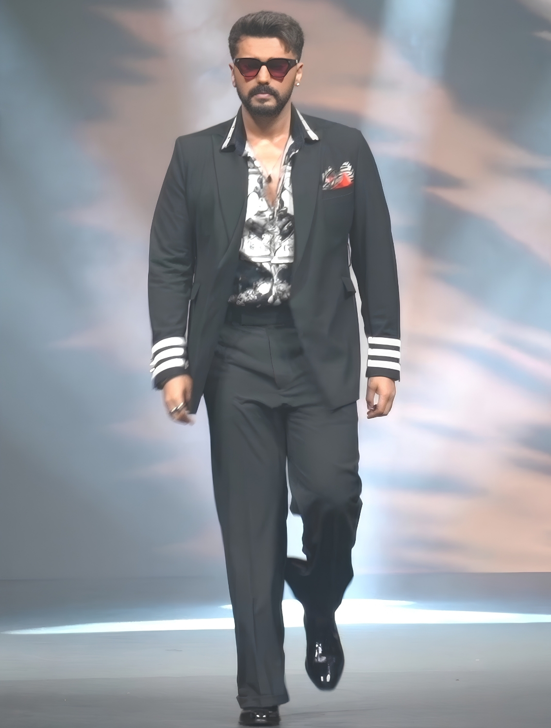 Arjun Kapoor in Black Captain Blazer