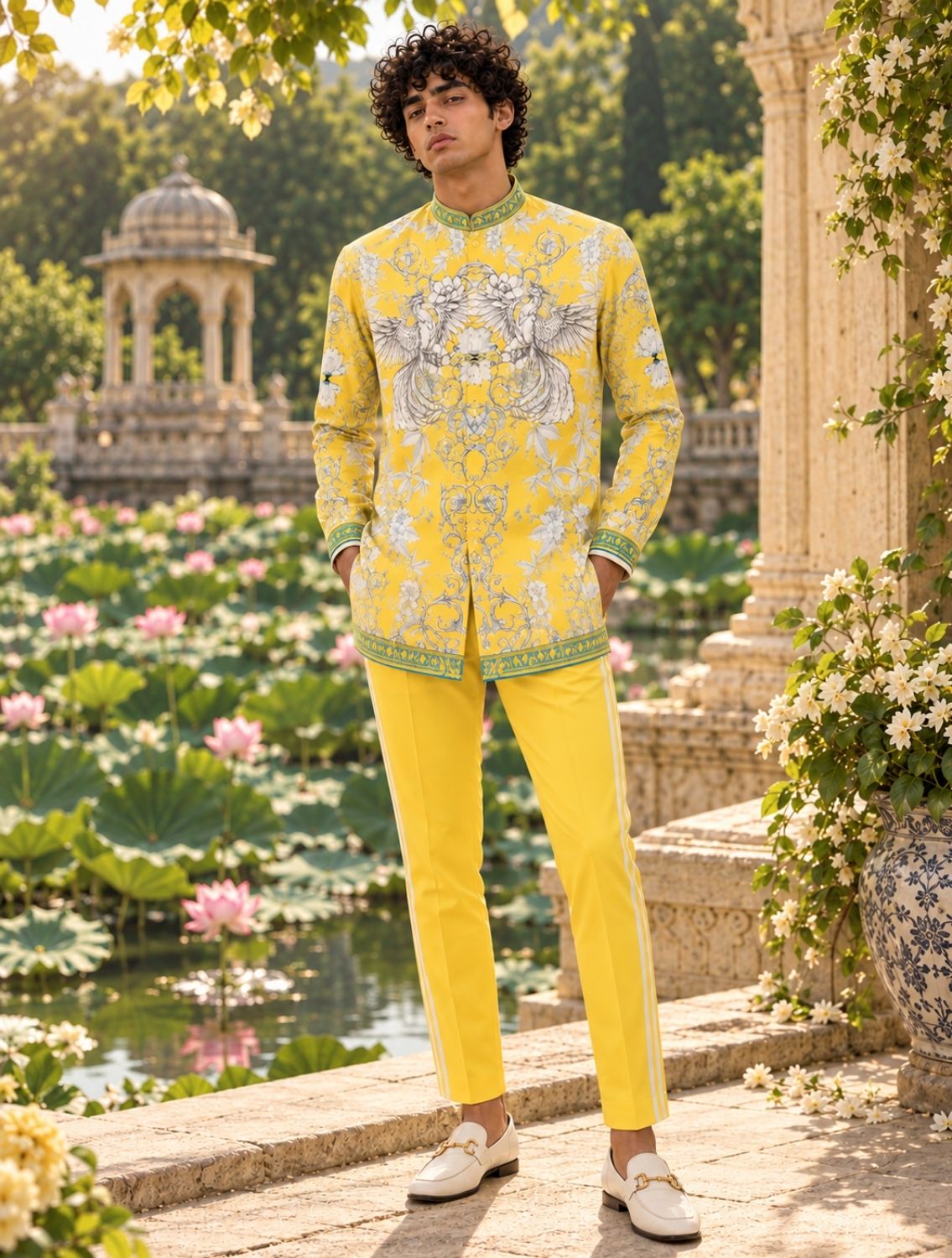 Rahasya Yellow Printed Coord Set