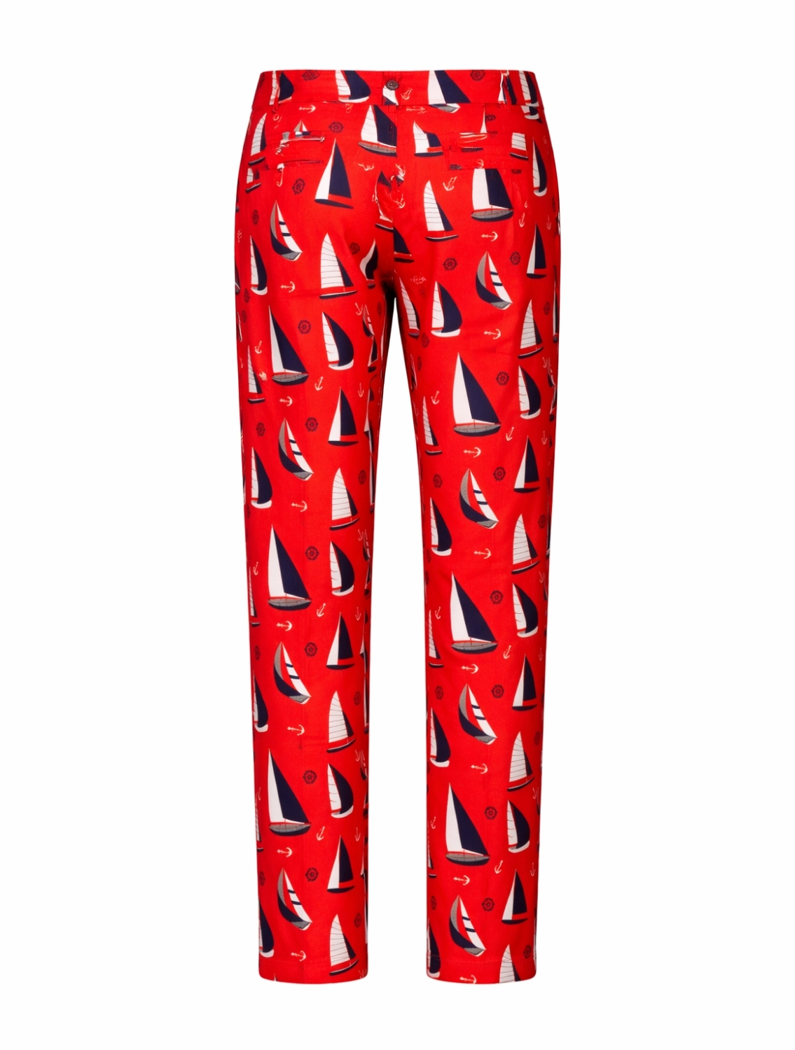 Yacht Red Printed Trousers